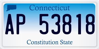 CT license plate AP53818
