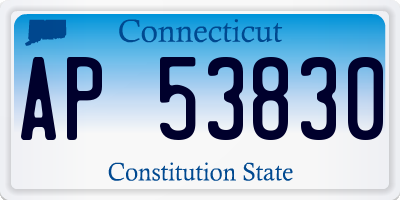 CT license plate AP53830