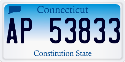 CT license plate AP53833