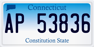 CT license plate AP53836