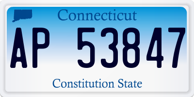 CT license plate AP53847