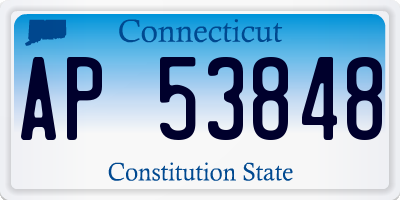 CT license plate AP53848