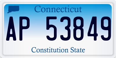CT license plate AP53849