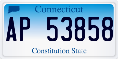 CT license plate AP53858