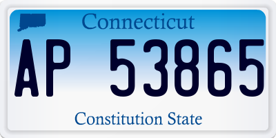 CT license plate AP53865