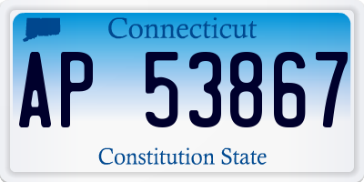 CT license plate AP53867