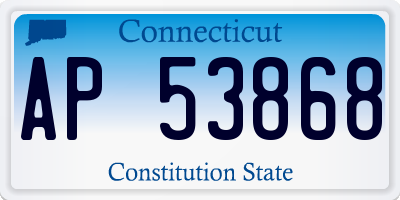 CT license plate AP53868
