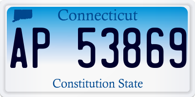 CT license plate AP53869