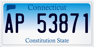 CT license plate AP53871