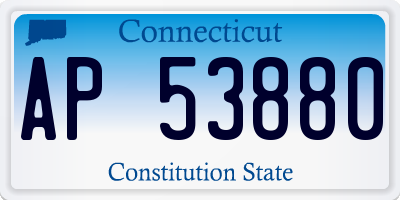 CT license plate AP53880