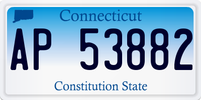 CT license plate AP53882