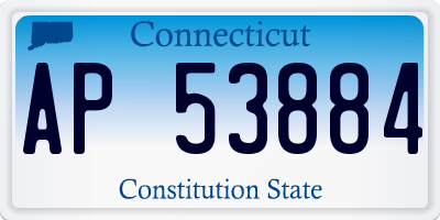 CT license plate AP53884