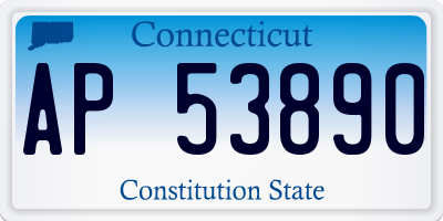 CT license plate AP53890
