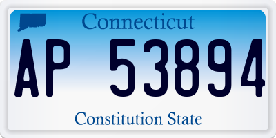 CT license plate AP53894