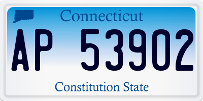 CT license plate AP53902