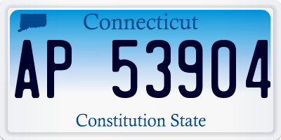 CT license plate AP53904