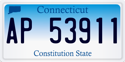 CT license plate AP53911