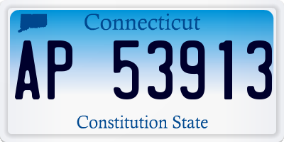 CT license plate AP53913
