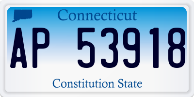 CT license plate AP53918