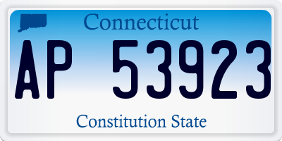 CT license plate AP53923