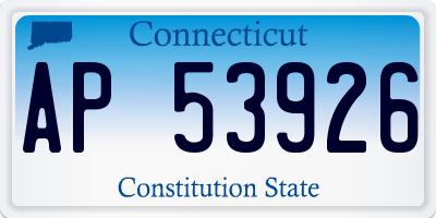 CT license plate AP53926