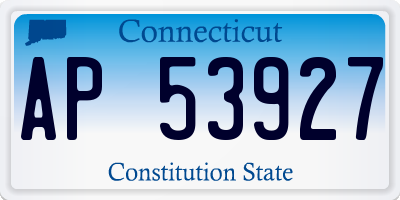 CT license plate AP53927