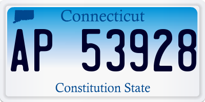 CT license plate AP53928