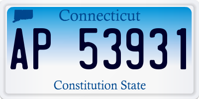CT license plate AP53931