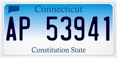 CT license plate AP53941