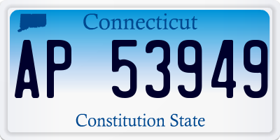 CT license plate AP53949