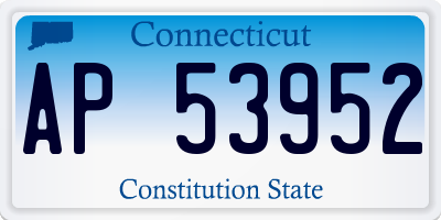 CT license plate AP53952