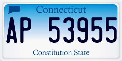 CT license plate AP53955