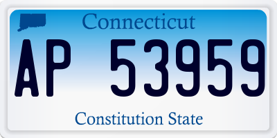 CT license plate AP53959