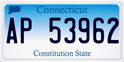 CT license plate AP53962