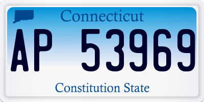 CT license plate AP53969