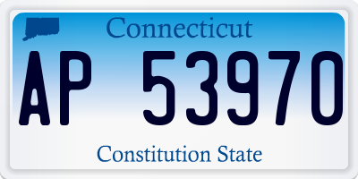 CT license plate AP53970