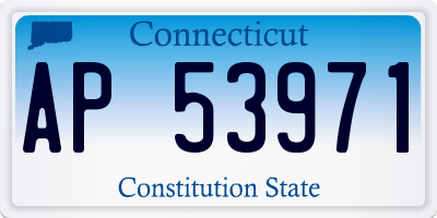 CT license plate AP53971