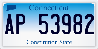 CT license plate AP53982