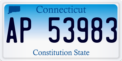 CT license plate AP53983