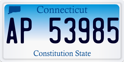 CT license plate AP53985