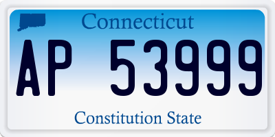 CT license plate AP53999
