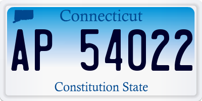 CT license plate AP54022