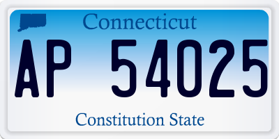 CT license plate AP54025
