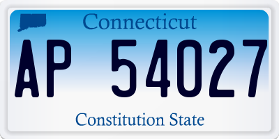 CT license plate AP54027
