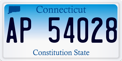 CT license plate AP54028