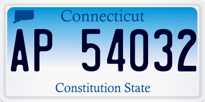 CT license plate AP54032
