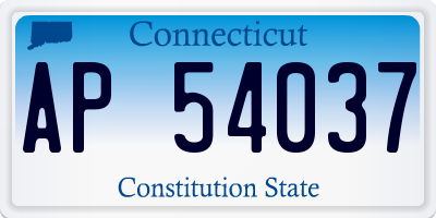 CT license plate AP54037