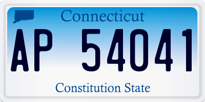 CT license plate AP54041