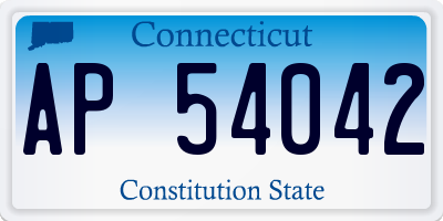 CT license plate AP54042