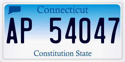 CT license plate AP54047